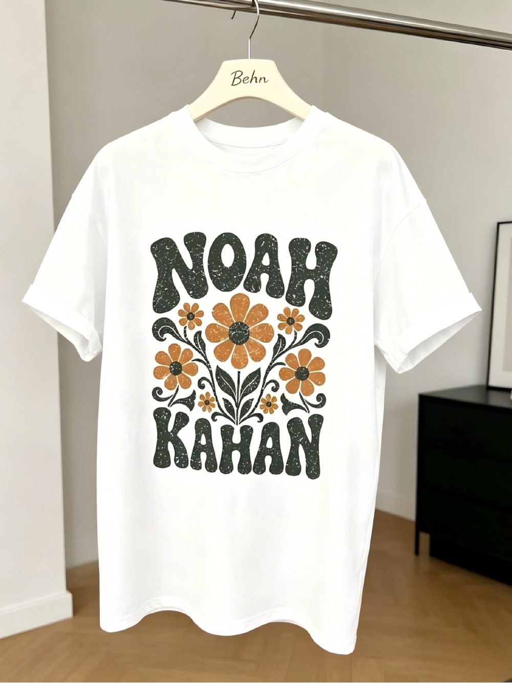 Noah Great Divide Shirt, Kahan Tee, Indie Folk Daisy Graphic T Shirt 90 White